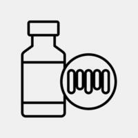 Icon beverage barcode. Barcode and qr code elements. Icons in line style. Good for prints, posters, logo, advertisement,infographics, etc. vector