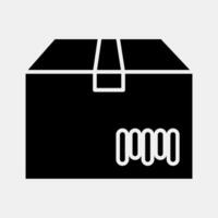 Icon package barcode. Barcode and qr code elements. Icons in glyph style. Good for prints, posters, logo, advertisement,infographics, etc. vector