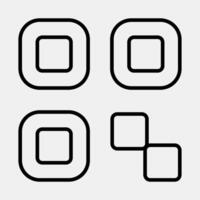 Icon qr code. Barcode and qr code elements. Icons in line style. Good for prints, posters, logo, advertisement,infographics, etc. vector