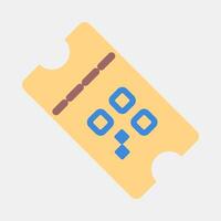 Icon ticket. Barcode and qr code elements. Icons in flat style. Good for prints, posters, logo, advertisement,infographics, etc. vector