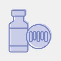Icon beverage barcode. Barcode and qr code elements. Icons in two tone style. Good for prints, posters, logo, advertisement,infographics, etc. vector