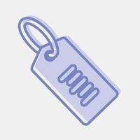 Icon product tag. Barcode and qr code elements. Icons in two tone style. Good for prints, posters, logo, advertisement,infographics, etc. vector