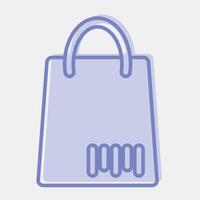 Icon bag barcode. Barcode and qr code elements. Icons in two tone style. Good for prints, posters, logo, advertisement,infographics, etc. vector