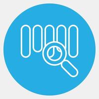 Icon barcode review. Barcode and qr code elements. Icons in blue round style. Good for prints, posters, logo, advertisement,infographics, etc. vector