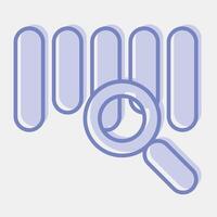 Icon barcode review. Barcode and qr code elements. Icons in two tone style. Good for prints, posters, logo, advertisement,infographics, etc. vector