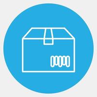 Icon package barcode. Barcode and qr code elements. Icons in blue round style. Good for prints, posters, logo, advertisement,infographics, etc. vector