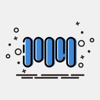 Icon barcode. Barcode and qr code elements. Icons in MBE style. Good for prints, posters, logo, advertisement,infographics, etc. vector