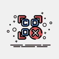 Icon rejected qr code. Barcode and qr code elements. Icons in MBE style. Good for prints, posters, logo, advertisement,infographics, etc. vector