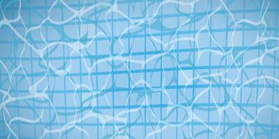 Swimming pool's surface, highlighted by transparent blue waves and a subtle grid layout underneath. The design captures the dynamic play of light and water vector