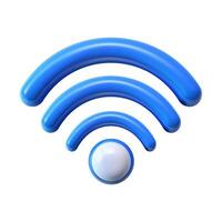 Wi Fi sign in 3D style isolated on a white background. Wireless network icon or technology wifi .3D Realistic Wireless network illustration vector