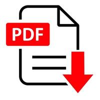 PDF file format icon , Document text, Pdf file download vector