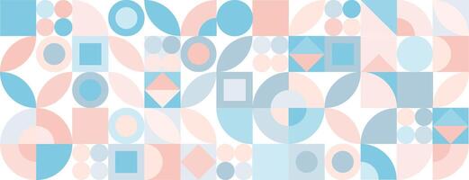 Retro geometric pattern background, abstract vector