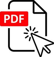 PDF file format icon. Pdf file download, PDF Security for document protecton vector