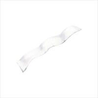 White soft fabric watercolor illustration. Hand drawn backdrop design element isolated from background. Bleached medical bandage. Cleaning material. Laundry textile stripe. Close up cotton linen tape vector