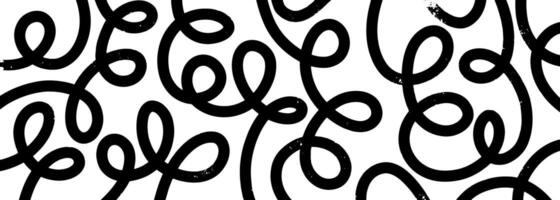 Abstract modern geometric curved Wavy and swirled brush strokes ornament background. abstract shapes in doodle grunge style. vector