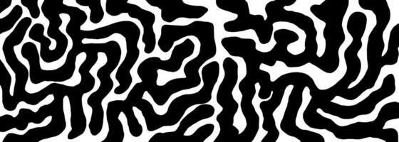 Abstract modern geometric curved Wavy and swirled brush strokes ornament background. abstract shapes in doodle grunge style. vector