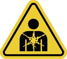 Substances hazardous to health sign. Substances that pose a health hazard. Observe safety measures at industrial facilities, laboratories, and chemical plants. Warning yellow triangular road sign. vector