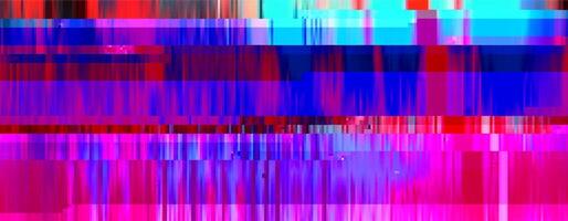 Trendy glitch pattern on dark background. Abstract geometric elements vector