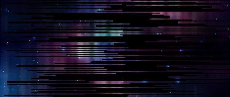 Trendy glitch pattern on dark background. Abstract geometric elements vector