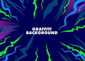 Abstract graffiti background with scribbles and graphic elements style. Street art graffiti urban wall art theme in format. vector