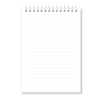 realistic closed notebook. vector