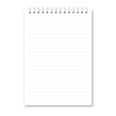 realistic closed notebook.