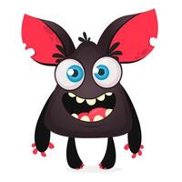 Funny cartoon monster character. Illustration of cute and happy alien creature for Halloween party decoration or package design vector