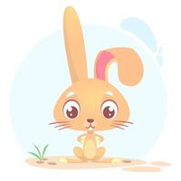 Cute cartoon rabbit. Easter design vector