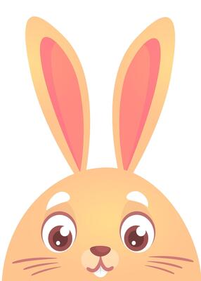 Happy Bunny rabbit cartoon. illustration
