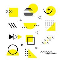 Memphis Geometric Element Design Collection vector
