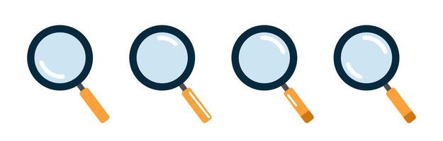 Magnifying Glass Icon Search Icon Illustration On White Background. vector