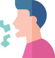difficulty breathing illustration design vector