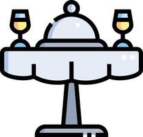 dinner table illustration design vector