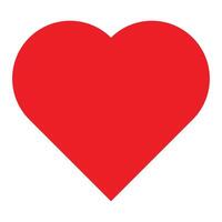 red heart shape symbol, illustration isolated on white background vector