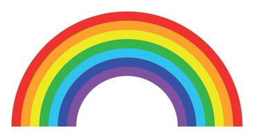 Rainbow, color simple illustration isolated on white background vector