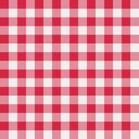 tablecloth pattern, red and white checkered seamless repeatable texture, background vector