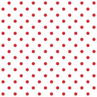Polka dot pattern, red round dots on white background - dotted seamless repeatable texture background vector