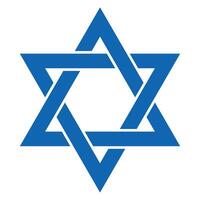 Star of David - Jewish star shape symbol, illustration of hexagram isolated on white background vector