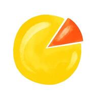 Segment infographic. Pie chart hand drawn elements. Circle secti vector