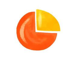 Segment infographic. Pie chart hand drawn elements. Circle secti vector