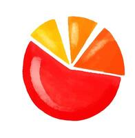 Segment infographic. Pie chart hand drawn elements. Circle secti vector