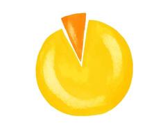 Segment infographic. Pie chart hand drawn elements. Circle secti vector