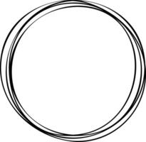 Stylish Black and White Illustration of Minimalist Overlapping Circles in a Modern Art. Monochrome Isolated Geometric Frame Icon. illustration vector