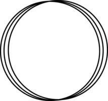 Abstract Art with Circular Mesmerizing Hypnotic Loops in Black and White. Minimalistic Symmetric Graphic Design. Circle Frames. Monochrome Borders. illustration vector