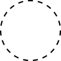 Black Isolated Bold Dot Circle Frame. Abstract Symmetrical Design. Circular Contour. Minimalist Elements. Round Border. illustration vector