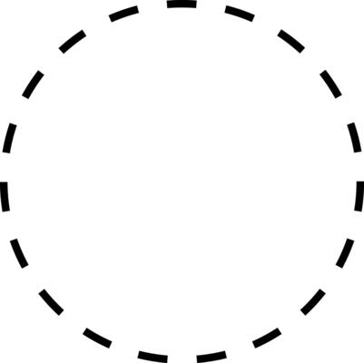Black Isolated Bold Dot Circle Frame. Abstract Symmetrical Design. Circular Contour. Minimalist Elements. Round Border. illustration