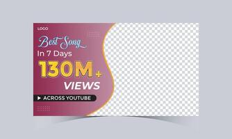 YouTube Thumbnail Design Layout vector
