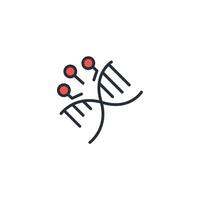 Dna icon. .Editable stroke.linear style sign for use web design,logo.Symbol illustration. vector