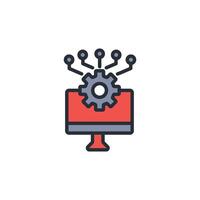 information technology icon. .Editable stroke.linear style sign for use web design,logo.Symbol illustration. vector
