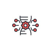 biotechnology icon. .Editable stroke.linear style sign for use web design,logo.Symbol illustration. vector